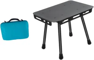 Yiju Folding Camping Table Small Chair Aluminum Alloy Heavy Duty with Carry Bag Portable Stool Picnic Table for Picnic Patio Yard, Blue Bag
