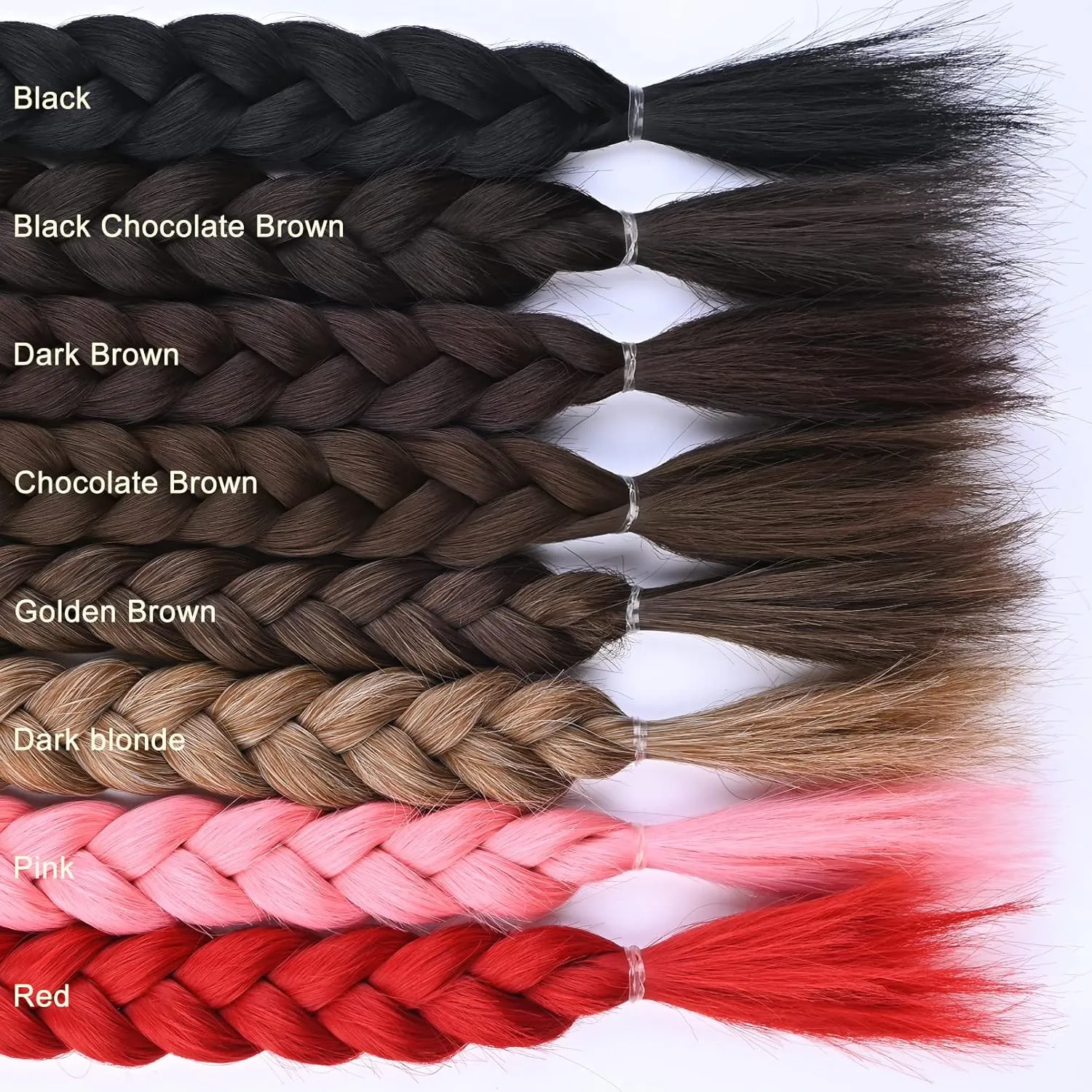 YOGFIT 2PCS DIY Braid Ponytail Extension, Long Straight Wrap Around Ponytail Hair Extensions Natural Soft Synthetic Hairpieces for Women Daily Wear