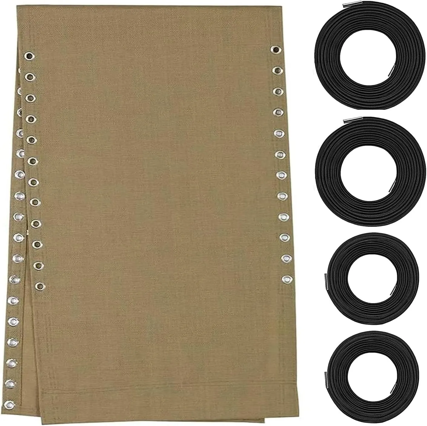 Zero Gravity Chair Replacement Fabric with Bungee Cord Kit, 21 Inch Wide Repair Cloth with Replacement Cord for Oversized XL Anti Gravity Chairs Outdoor Folding Recliner Lounge Lawn Sling Chairs, Tan