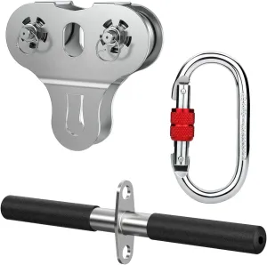Zipline Pulley, 304 Stainless Steel Tandem Speed Double Pulley for 1/4 5/16 3/8 Cable Backyard Zipline, Hauling, Rigging and Commercial Purposes