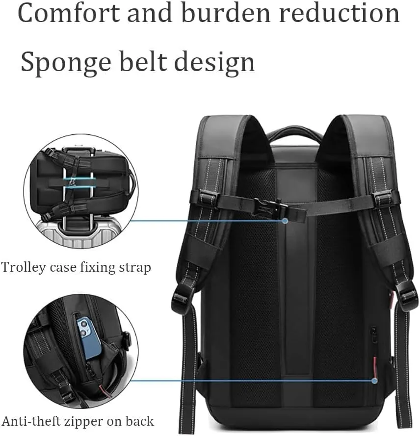 ZJQ AeroPack Backpack, Aeropack Vacuum Compression Backpack, 60L Expandable with Water Resistant for Travel Adventure (Black Vacuum Tool)